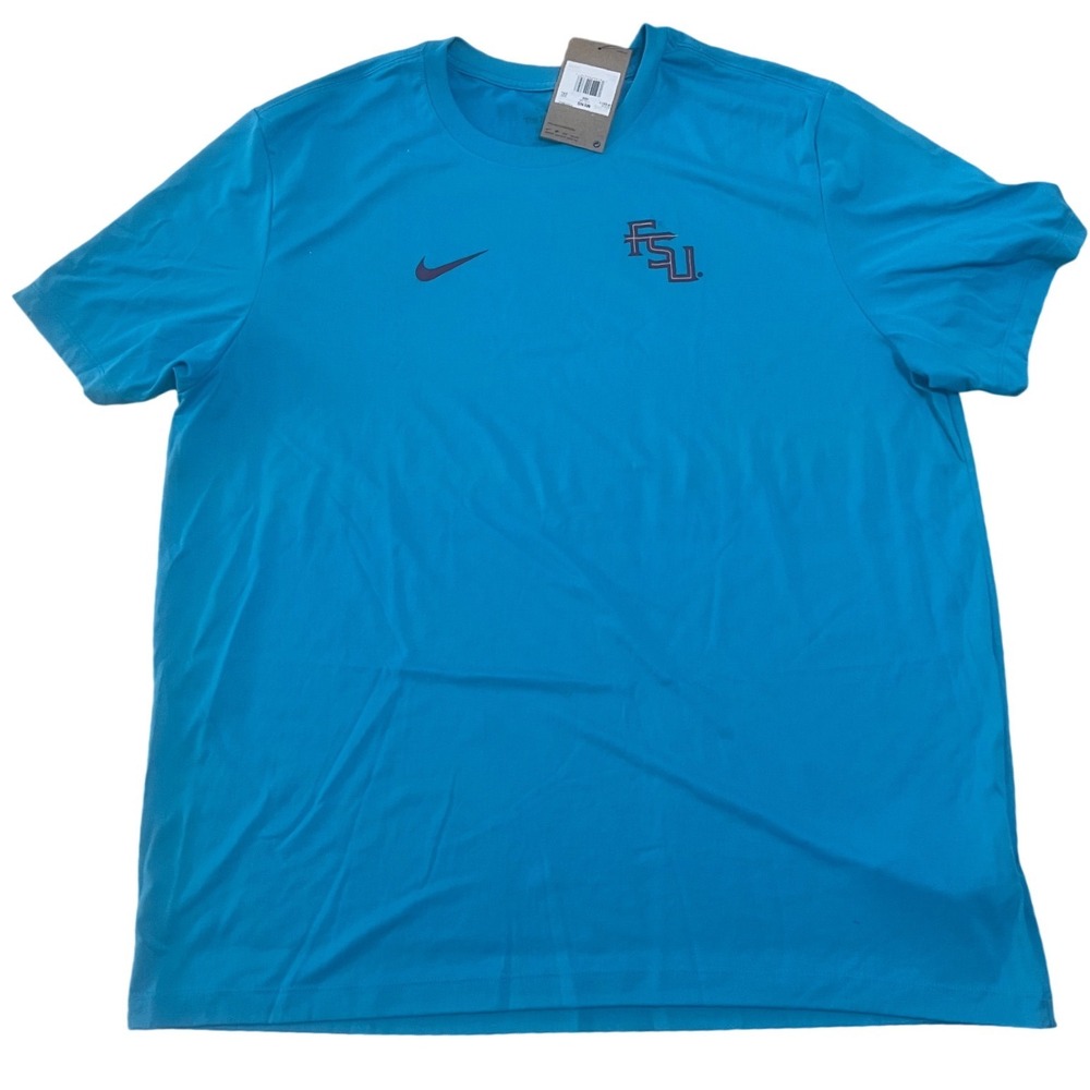 Nike T-Shirt Mens XL Blue New Florida State University FSU Seminoles Dri-Fit